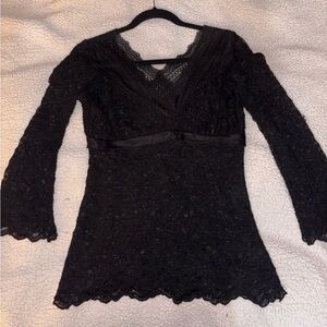Elegant Black Lace Tops